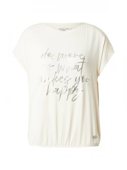 Foto van product ZABAIONE Shirt 'Ju44line' lichtbeige / zilver