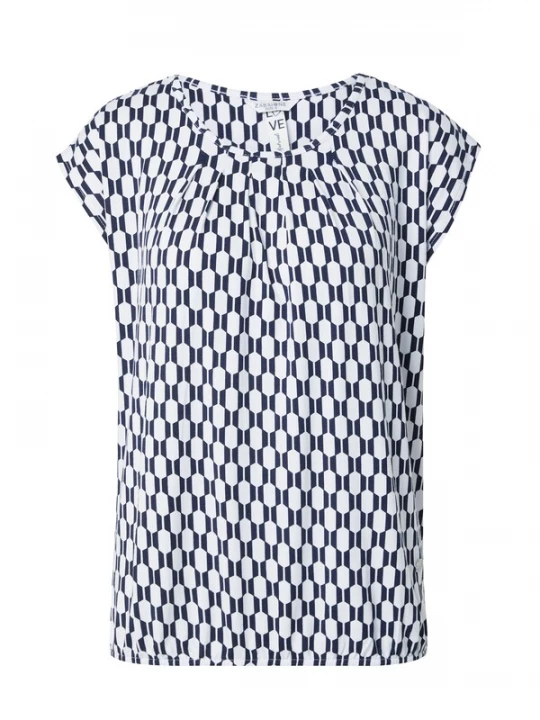 Foto van product ZABAIONE Shirt 'Mi44nou' marine / wit
