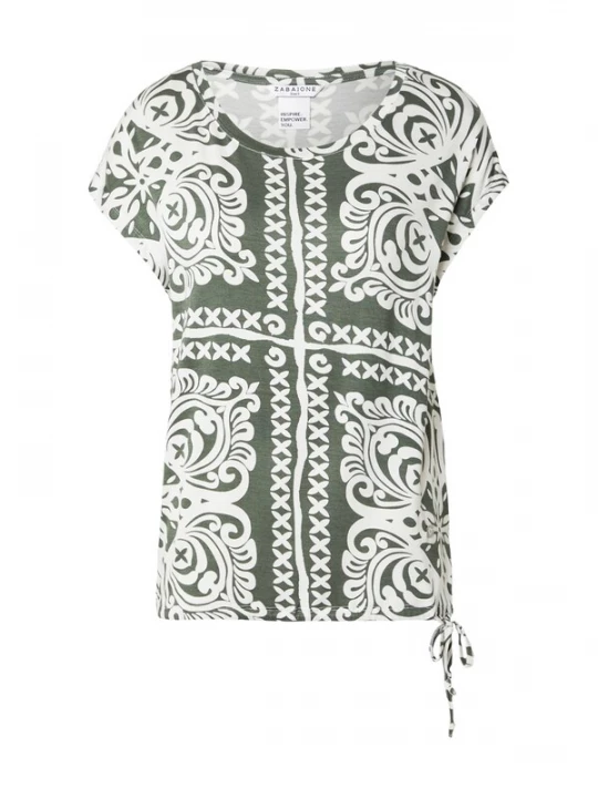 Foto van product ZABAIONE Shirt 'Ri44ke' jade groen / wit