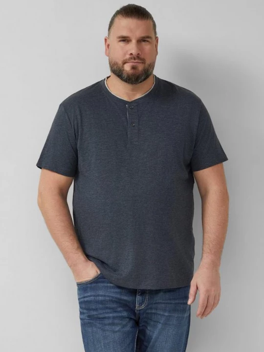 Foto van product Zacht hemd van gemêleerde jersey s.Oliver blauw