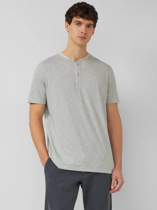 Foto van product Zacht hemd van gemêleerde jersey s.Oliver grijs