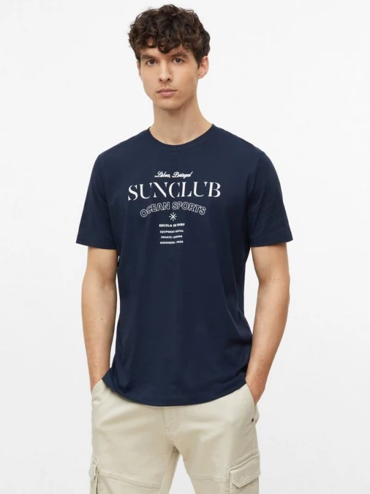 Foto van product Zacht katoenen T-shirt met print op de voorkant s.Oliver blauw