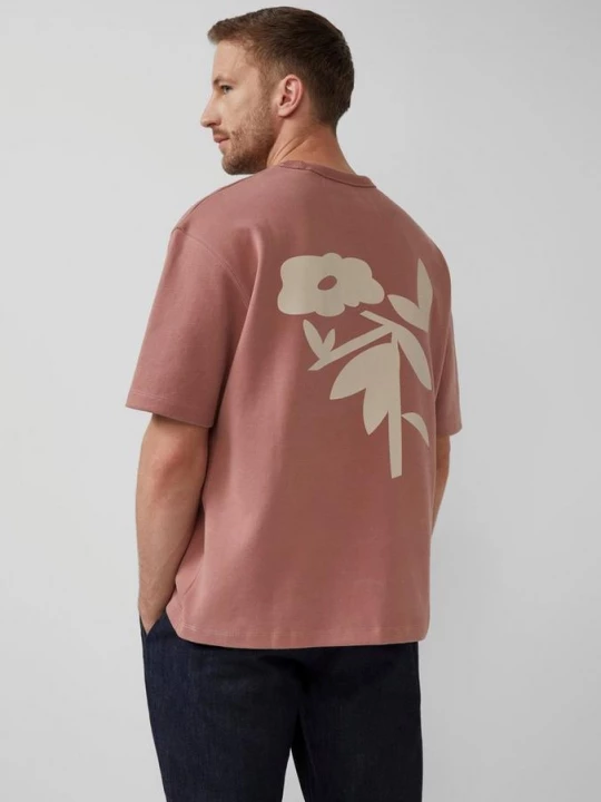 Foto van product Zacht, relaxed fit shirt van zware jersey met artwork op de rug s.Oliver roze