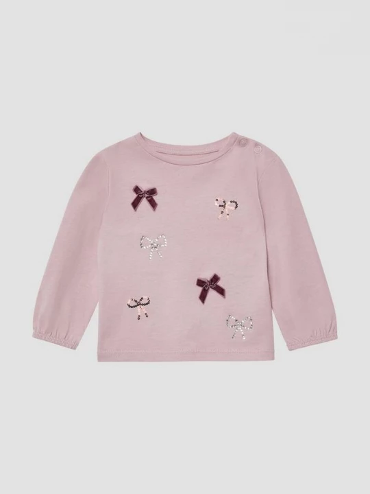 Foto van product Zacht shirt met lange mouwen en artwork s.Oliver roze