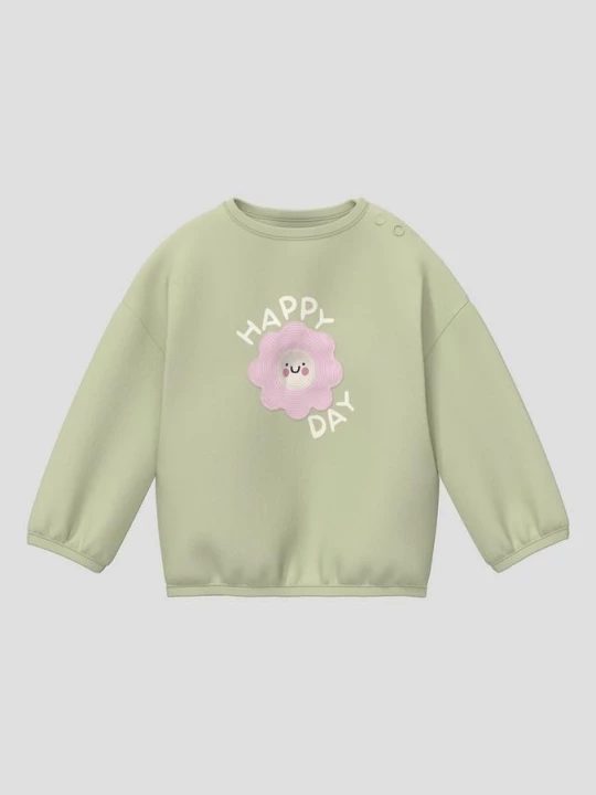 Foto van product Zacht sweatshirt in een losse pasvorm met applicaties s.Oliver groen