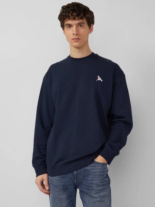 Foto van product Zacht sweatshirt met artwork in een relaxte pasvorm | Wintersportcollectie s.Oliver blauw