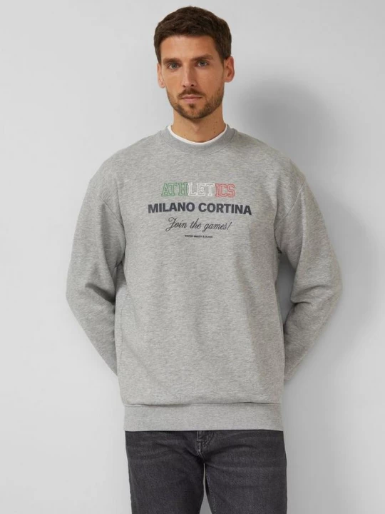 Foto van product Zacht sweatshirt met artwork in een relaxte pasvorm | Wintersportcollectie s.Oliver grijs