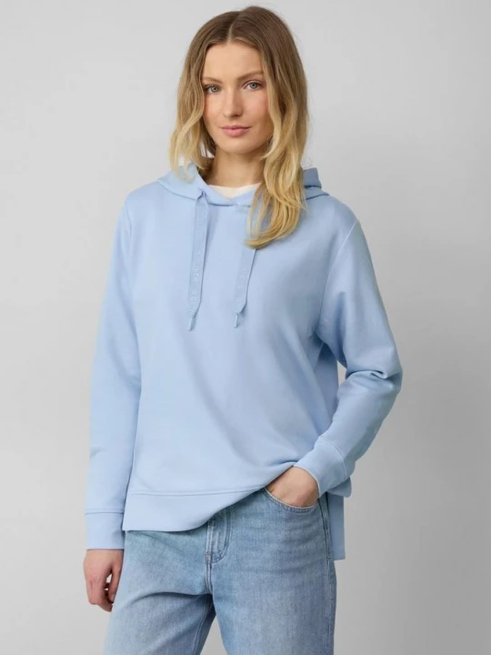 Foto van product Zacht sweatshirt met capuchon en zijsplitten s.Oliver blauw