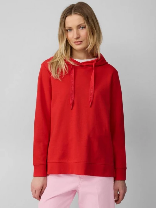 Foto van product Zacht sweatshirt met capuchon en zijsplitten s.Oliver rood