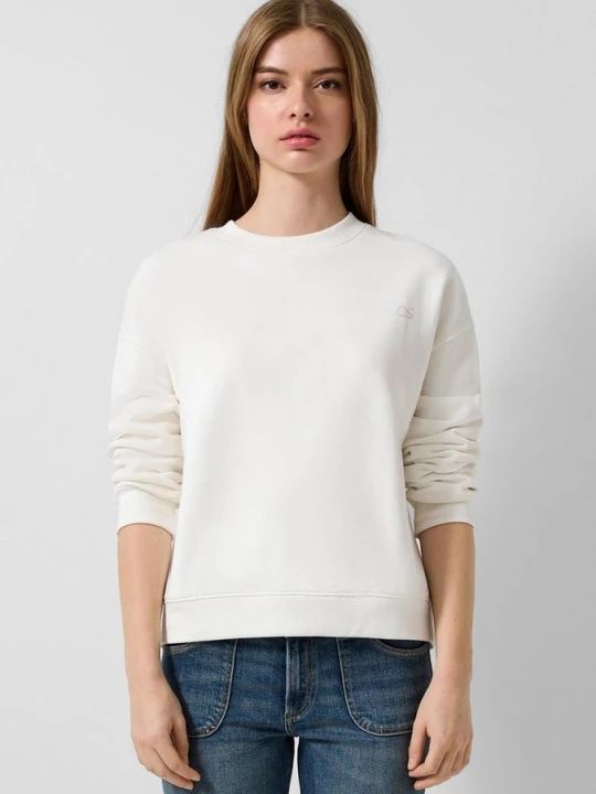 Foto van product Zacht sweatshirt met print QS crème