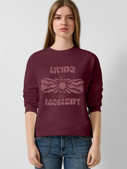 Foto van product Zacht sweatshirt met print QS rood