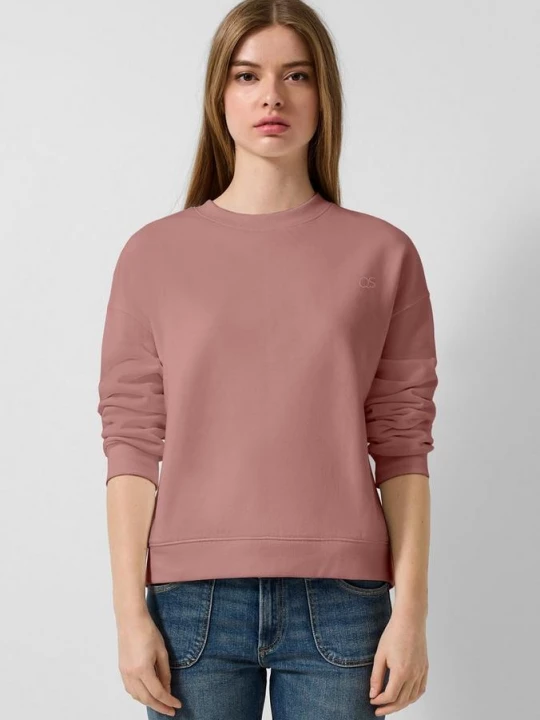 Foto van product Zacht sweatshirt met print QS roze
