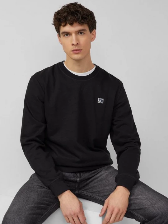 Foto van product Zacht sweatshirt van katoenmix met ronde hals s.Oliver zwart