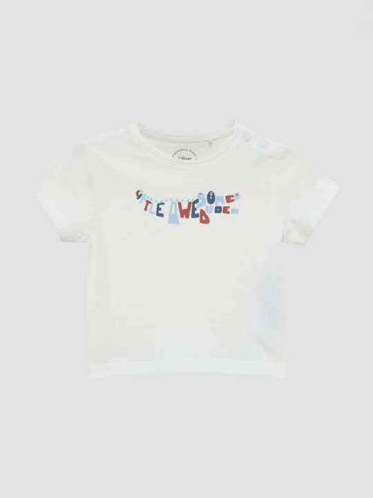 Foto van product Zacht T-shirt van jersey met opdruk op voorkant s.Oliver wit