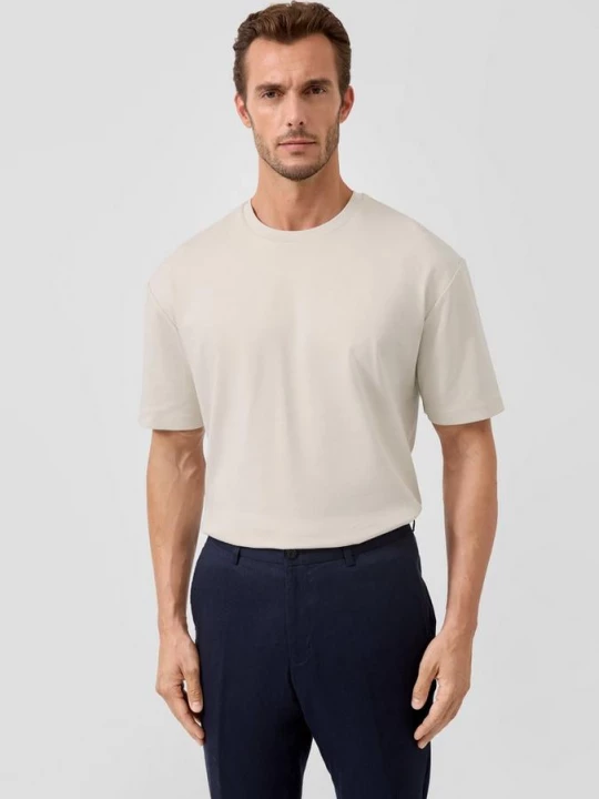 Foto van product Zacht T-shirt van zware jersey in een ontspannen pasvorm s.Oliver beżowy
