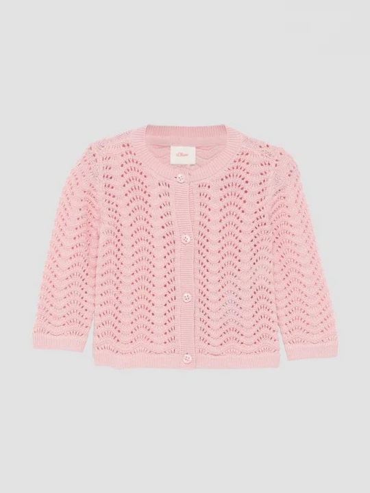Foto van product Zacht vest met opengewerkt patroon s.Oliver roze