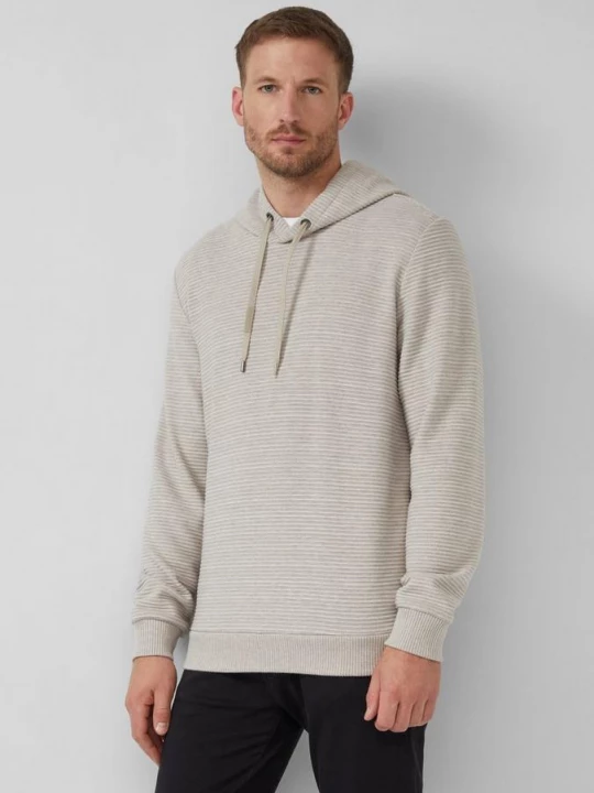 Foto van product Zachte hoodie in een gebreide look met een gevoerde capuchon s.Oliver beżowy