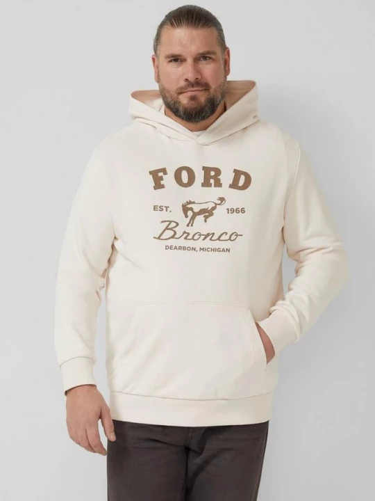 Foto van product Zachte hoodie in een relaxte pasvorm met artwork s.Oliver crème