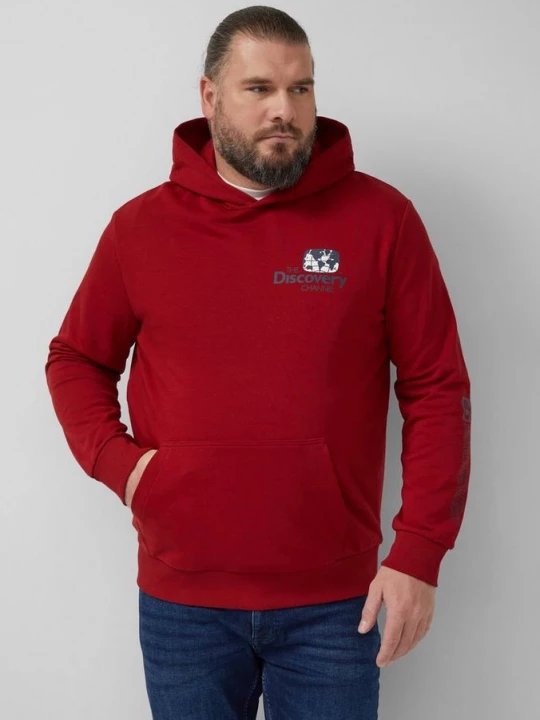 Foto van product Zachte hoodie in een relaxte pasvorm met artwork s.Oliver rood