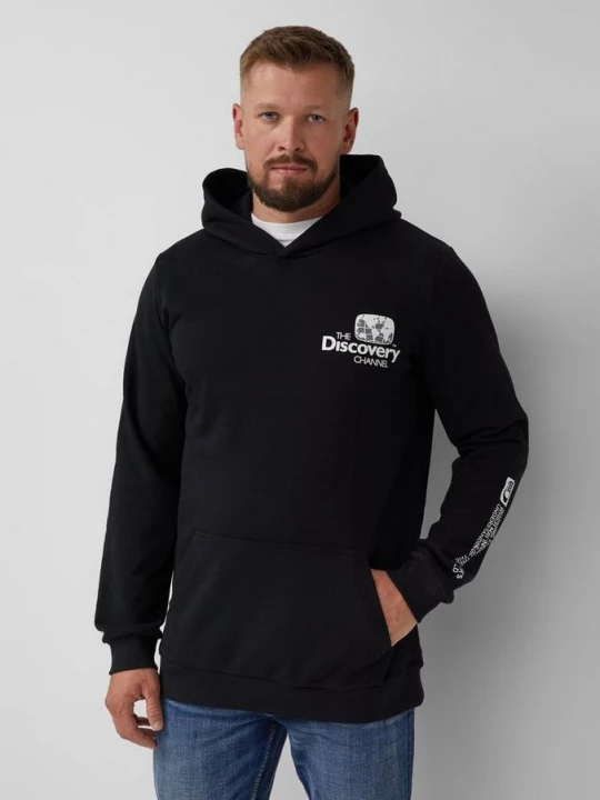 Foto van product Zachte hoodie in een relaxte pasvorm met artwork s.Oliver zwart