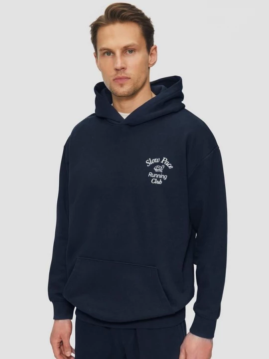 Foto van product Zachte hoodie met borduursel in een relaxte pasvorm s.Oliver blauw
