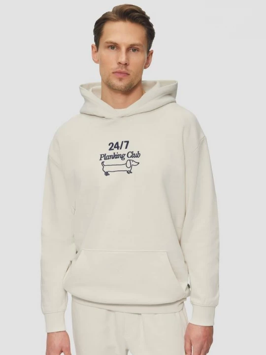 Foto van product Zachte hoodie met borduursel in een relaxte pasvorm s.Oliver crème