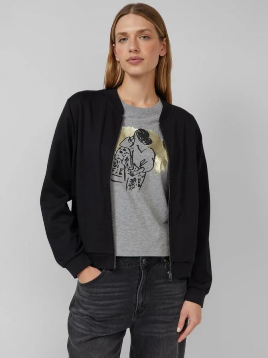 Foto van product Zachte interlock blouson met steekzakken s.Oliver zwart