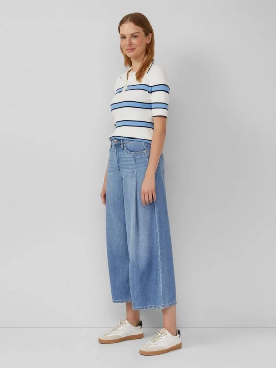 Foto van product Zachte jeans / Relaxed fit / Hoge taille / Extra wijde pijp s.Oliver blauw