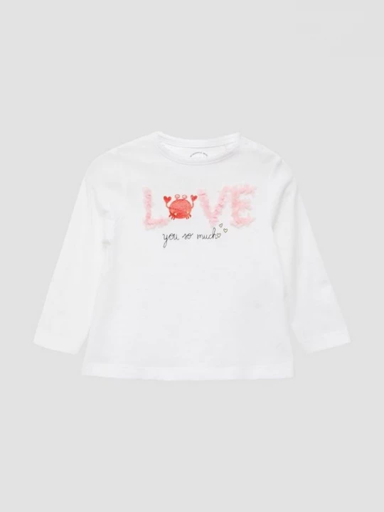 Foto van product Zachte longsleeve met artwork s.Oliver wit