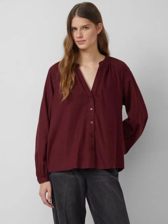 Foto van product Zachte relaxed fit blouse met knoopsluiting s.Oliver rood