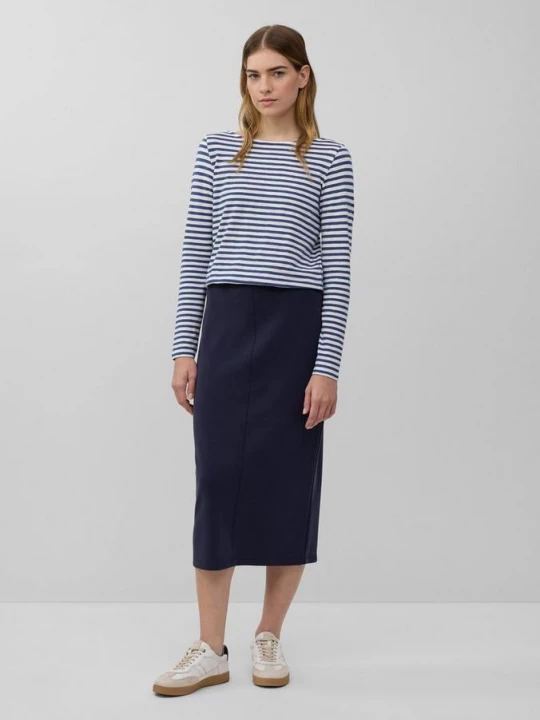 Foto van product Zachte scuba midirok met split s.Oliver blauw