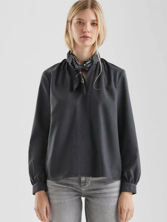 Foto van product Zachte tuniek blouse QS zwart