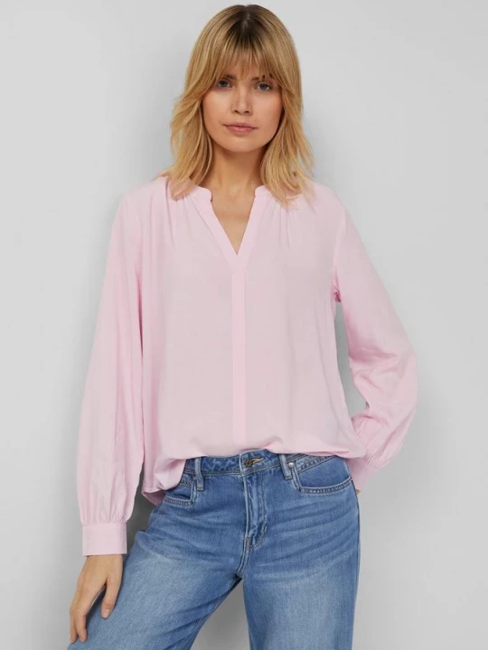 Foto van product Zachte viscose blouse met rimpels s.Oliver roze