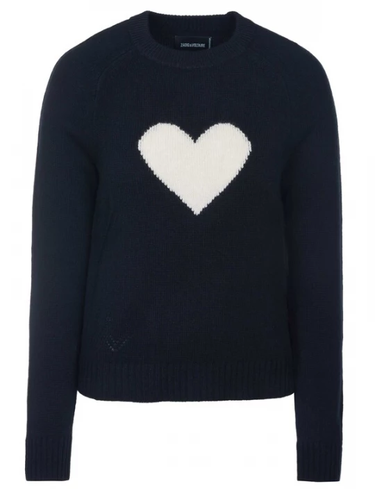 Foto van product Zadig & Voltaire Trui 'Zadig & Voltaire LILI WS HEART Pullover schwarz' zwart