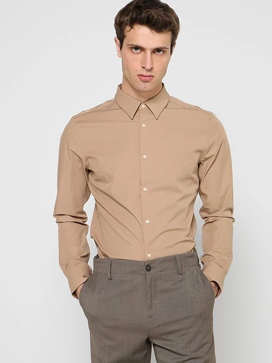 Foto van product Zakelijk overhemd Calvin Klein beżowy