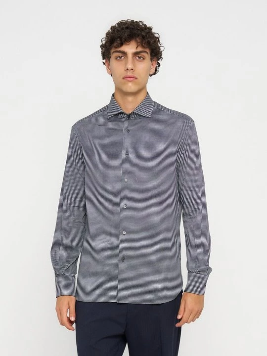 Foto van product Zakelijk overhemd Emporio Armani petrol gemêleerd
