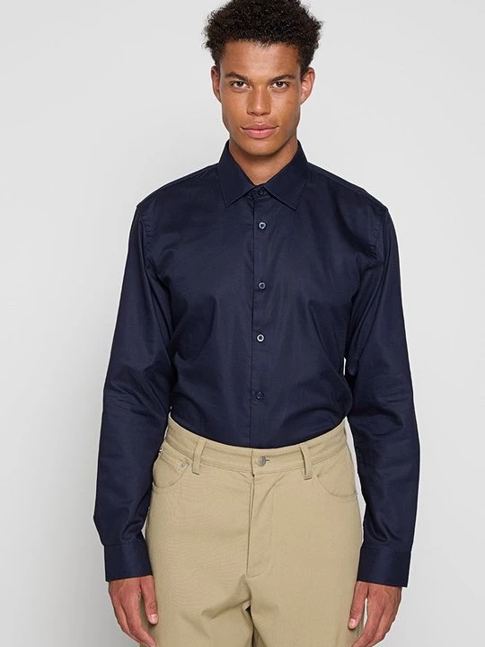 Foto van product Zakelijk overhemd Selected donkerblauw