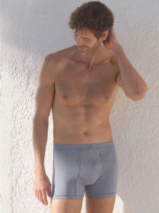 Foto van product zd ZERO DEFECTS Boxershorts 'Helios Egyptian cotton' blauw denim