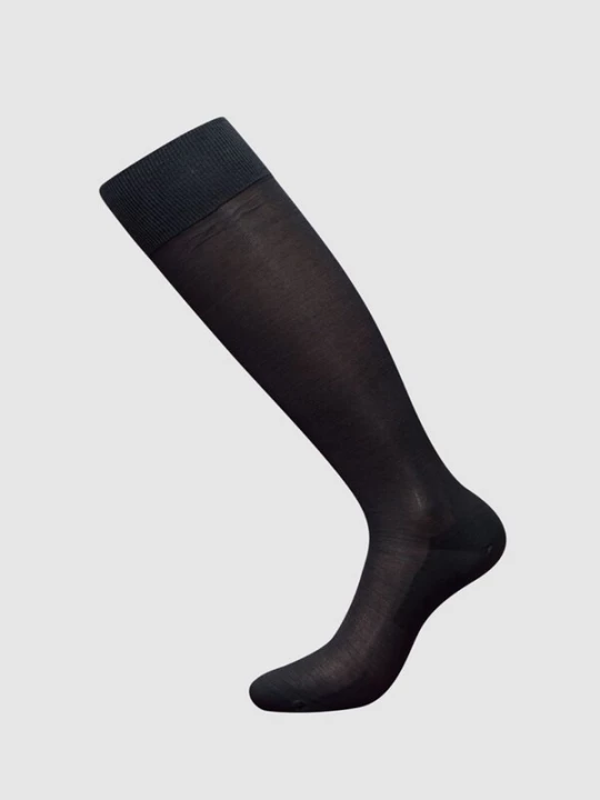 Foto van product zd ZERO DEFECTS Kniekousen '100% Mercerized cotton' donkergrijs