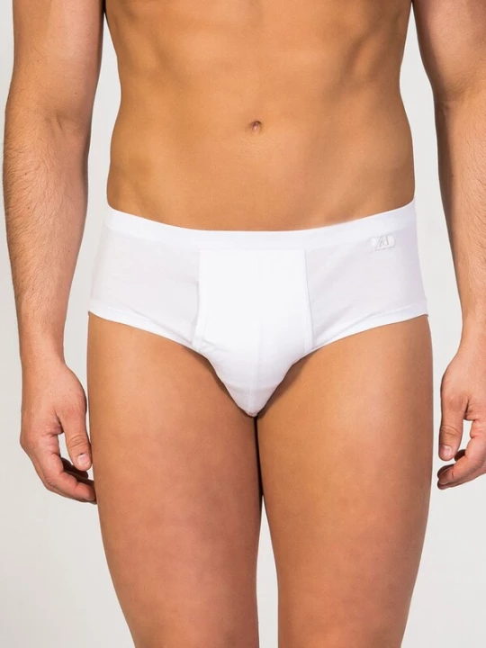 Foto van product zd ZERO DEFECTS Slip 'Brummel 100% Mercerized Cotton' wit