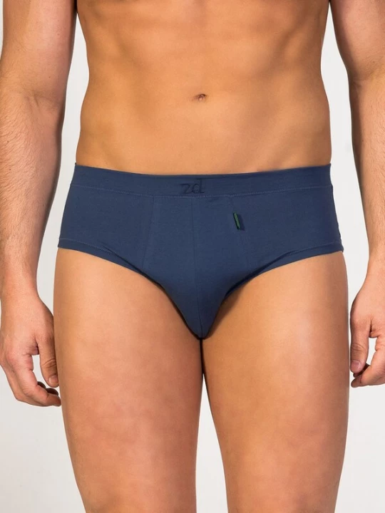 Foto van product zd ZERO DEFECTS Slip 'Mini Egyptian cotton' donkerblauw