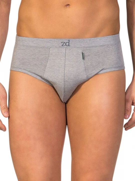 Foto van product zd ZERO DEFECTS Slip 'Mini Egyptian cotton' grijs