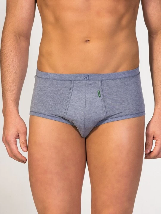 Foto van product zd ZERO DEFECTS Slip 'Senior Egyptian cotton' blauw denim