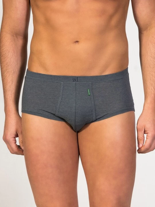 Foto van product zd ZERO DEFECTS Slip 'Senior Egyptian cotton' donkergrijs