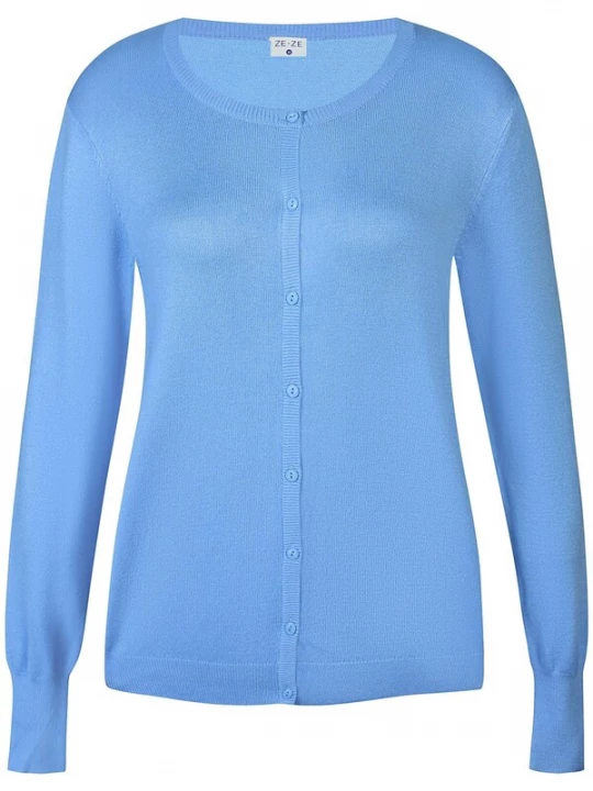 Foto van product ze-ze Gebreid vest 'Norma 106' royal blue / koningsblauw