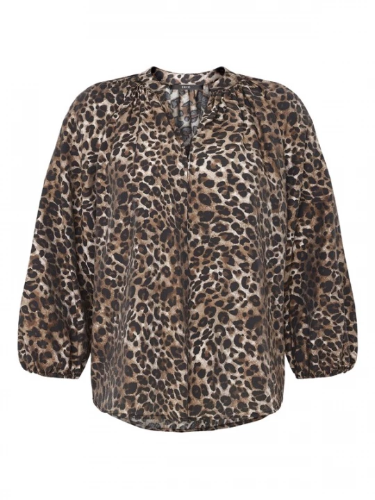 Foto van product zero Blouse beige / donkerbruin