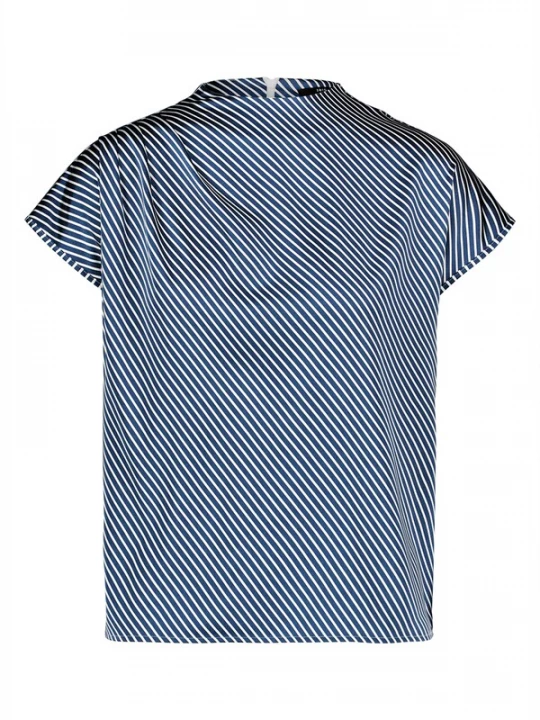 Foto van product zero Blouse donkerblauw / wit