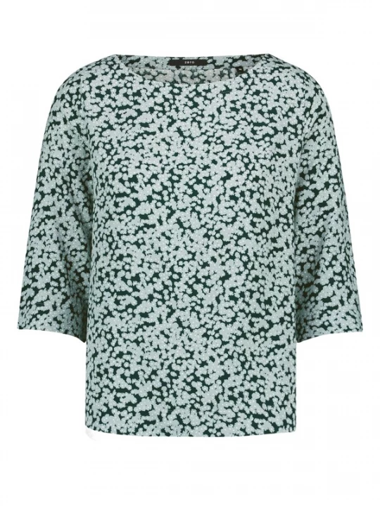 Foto van product zero Blouse groen / donkergroen / wit
