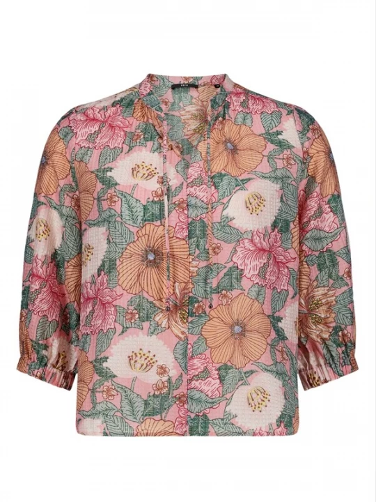 Foto van product zero Blouse groen / oranje / rosé
