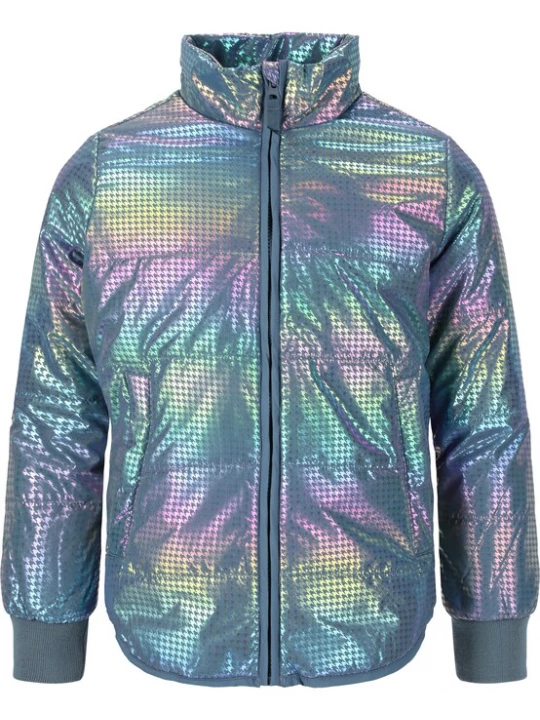Foto van product ZigZag Tussenjas 'Tale' petrol / gemengde kleuren